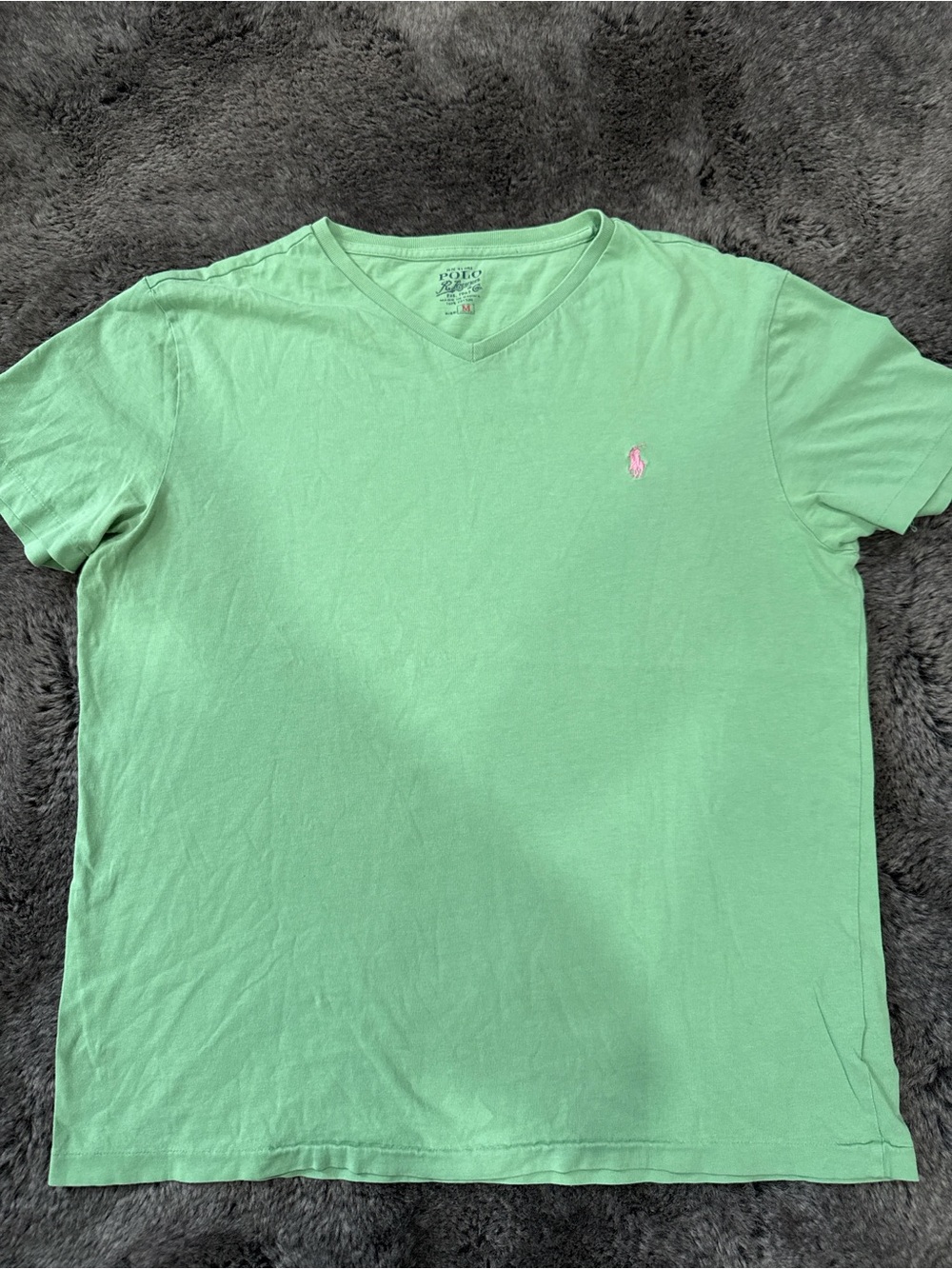 Ralph Lauren Men’s Mint V-Neck Cotton Tee